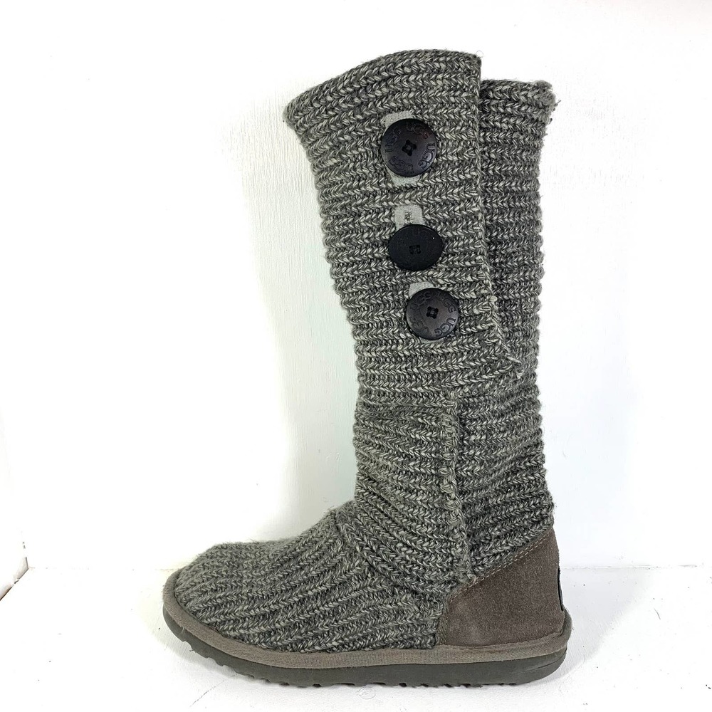 Ugg Classic Knit  Cardy Boots Tall - Gray  - Women's size 8